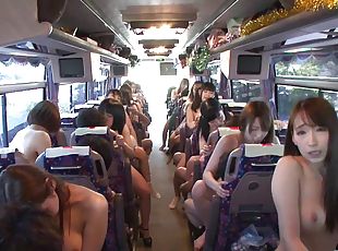 Japanese sluts on a bus riding the cocks of random strangers