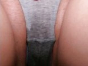 Peeing Through my Panties w/ Wet Pussy Rubbing