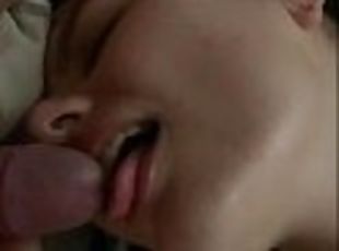 Wife gives blowjob masturbates to orgasm and gets fucked till husband cums