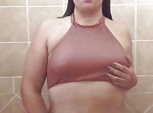 kúpanie, masturbácia, staré, latinské, 18yo, mexické, staršie, sprcha, bruneta