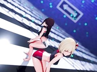 ?MMD Lycoris Recoil 4k/60fps??Chisato(?? ??) Takina(??? ???)? ~?Party Tonight LAYSHA (???)?  Naughty