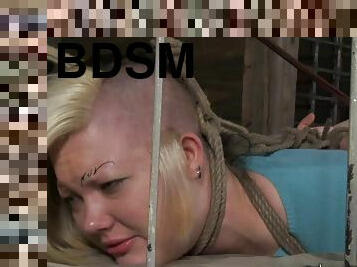 Hot ass bondage babe coping up with hot torture in BDSM