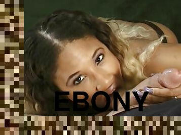 Ebony Babe Interracial Pov Blowjob