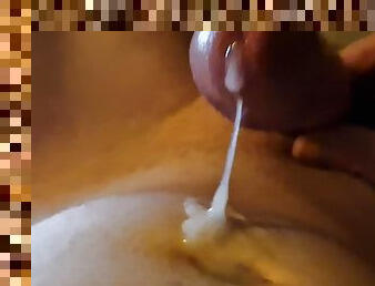 Prostate milking, so much cum