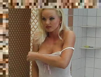 Silvia Saint takes a shower and gets her fresh pussy fucked by Alec Metro