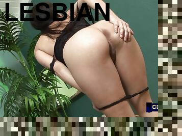 Secret Lesbian strap-on dildo fun