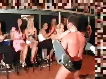 Ladies impressed with the male stripper
