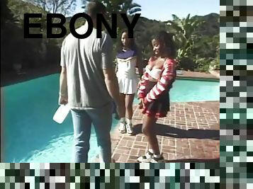 Sexy Ebony Cheerleaders Nailed In An Outdoor Threesome