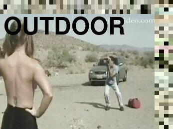 Sexy Blonde Heidi Harrison Naked in the Desert