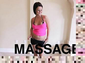 Tattooed woman attacked by a horny stallion during a massage