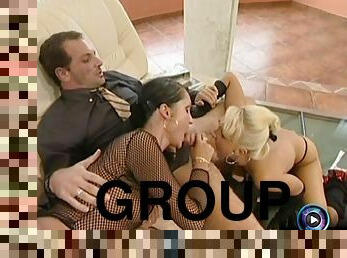 Ivett and Lisa having fun on a wild foursome action