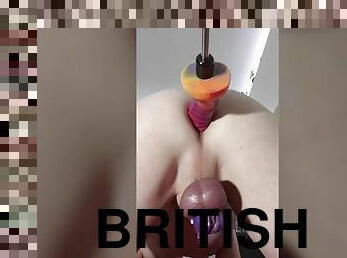 Spocks dildo makes me cum in my chastity cage