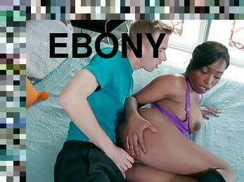 Fresh ebony bitch daya knight takes danny ds sausage from the rear