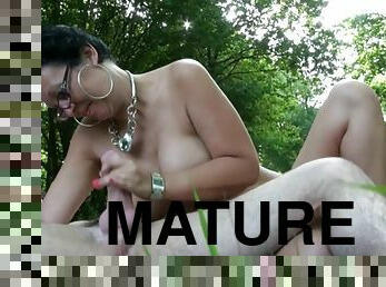 Mature Brunette Fucked In The Park