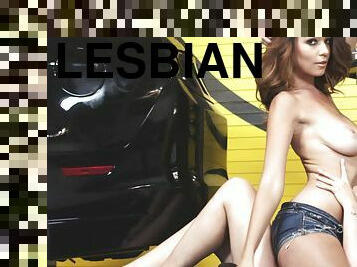 Tasty Ali Rose And Elizabeth Marxs Have Lesbian Sex Next To A Nice Car