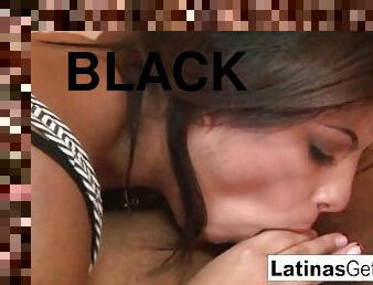 Sexy Latina Teen Loves Getting Big Black Cock Cum