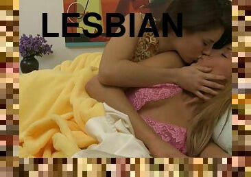 lesbian-lesbian, bintang-porno, tidur