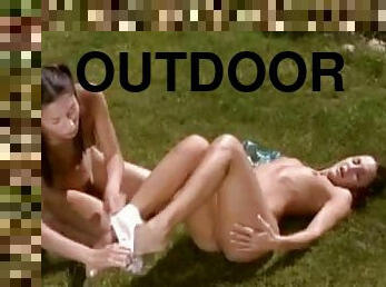 Sexy Lezzies Playing With Each Other's Pussies Outdoors