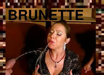 Golden Shower Threesome With The Slutty Brunette Bibi Fox