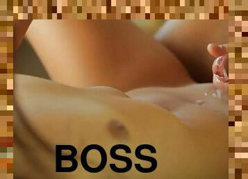 Heavenly hot babe gets naked with her boss
