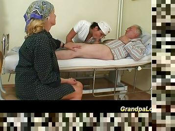 Grandpa babe fucking the nurse