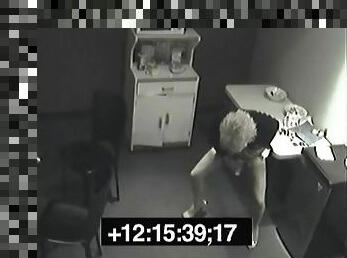 Girl pees in coworkers drink on office security cam