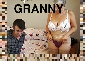 Granny Savana fucked with really hard stick