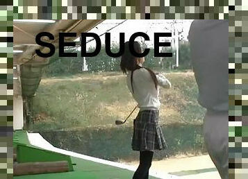 Sexy golf instructor Natsumi Horiguchi seduces a man and fucks him