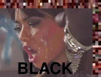 Two Big Black Cocks Fucking the Latina Dana Vespoli in Interracial MMF