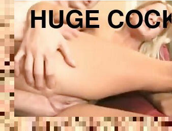 Massive cock fucks blonde girl in the ass
