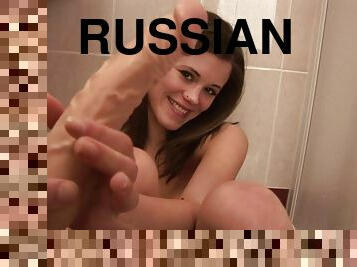 росіянка, мила, підліток, іграшка, туалет, дільдо, соло