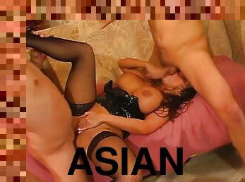 Asian pornstar Ava Devine takes big dicks up her anus