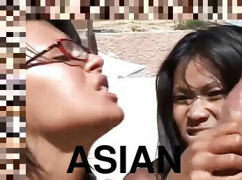 Two smoking hot Asian chicks want that big cock