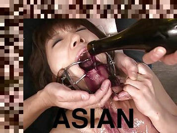 asiatisk, full, hembiträde, hardcore, bdsm, fyrkant, busig, fetisch, bondage, sugande