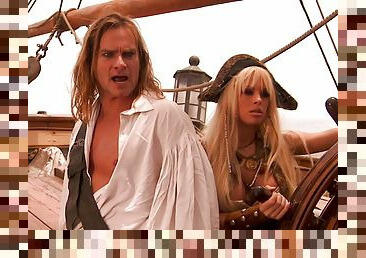 Busty blonde pirate and the horny captain fucking