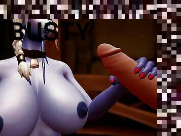 Cartoon 3D fantastic busty babes porn video