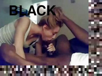 Hot white girl prefer sucking black cock