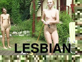 Amazing Alexis Brill And Angie Koks Have Lesbian Sex Outdoors