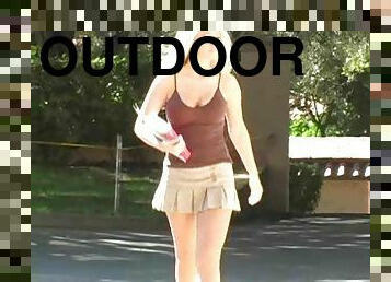 Amazing Alison Angel Masturbates Outdoors In Secret Corners