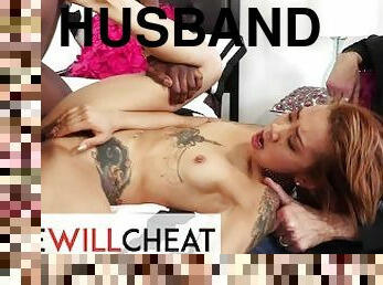 She Will Cheat - Tattooed Babe Kimberly Chi Cheats On Her Husband With A Big Dick In Front Of Him