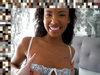 Lustful ebony hussy Romy Indy incredible porn video