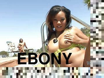 Horny ebony depraved MILFs hot sex clip
