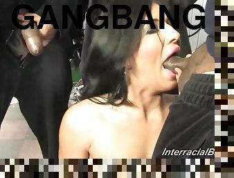 Exquisite Allison Wyte USes Her Deepthroat In A Gangbang