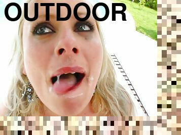 Glorious Erica Gets DP By Two Lusty Guys Outdoors In A POV Video