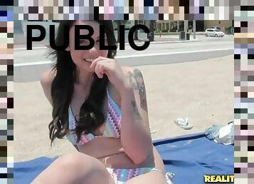 Delicious Alice Manson Wearing A Sexy Bikini Gets Banged In Public