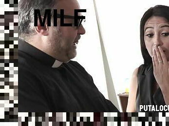 Hot MILF And Dirty Priest In Action