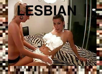 Lesbian fetish passion with two kinky chicks