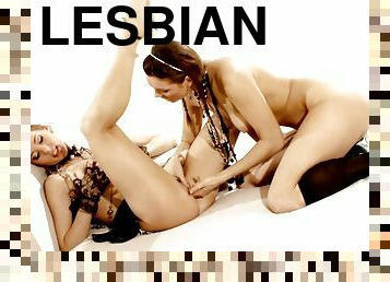 Elegant and Sexy Lesbian Babes Eating and Toying Pussy