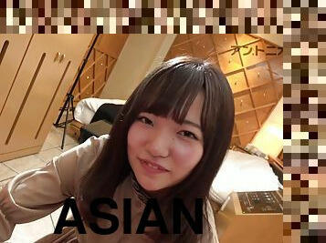 Asian smiley teen hot POV blowjob