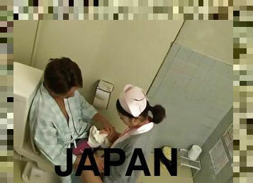 Kinky Japanese Nurse Sucks and Fucks in the Shower